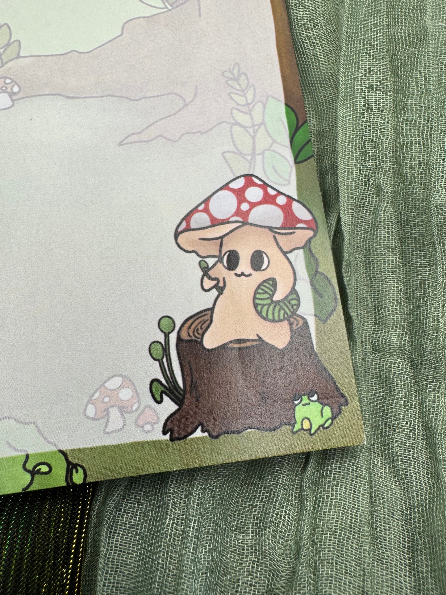 Mushroom woodland A6 notepad