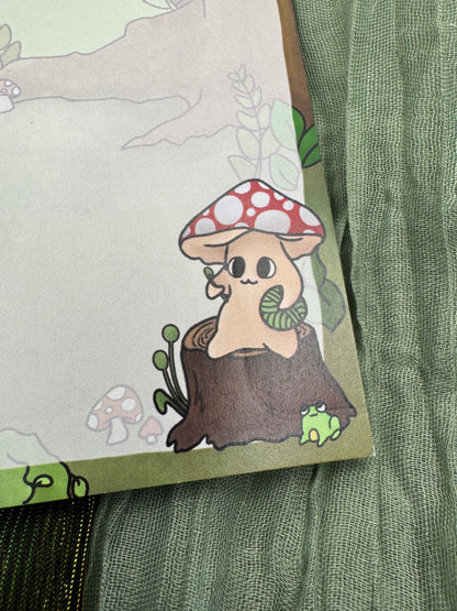 Mushroom woodland A6 notepad