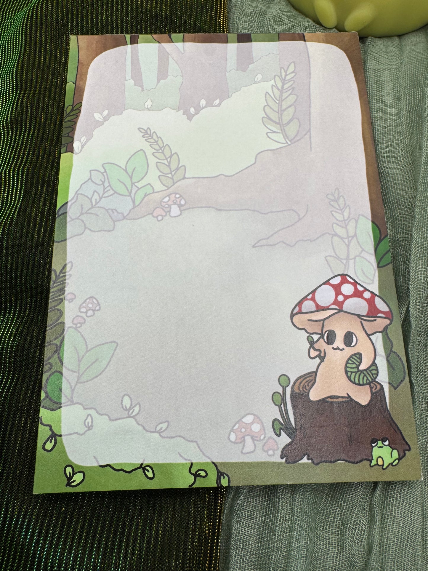 Mushroom woodland A6 notepad