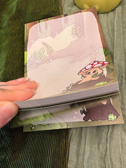 Mushroom woodland A6 notepad