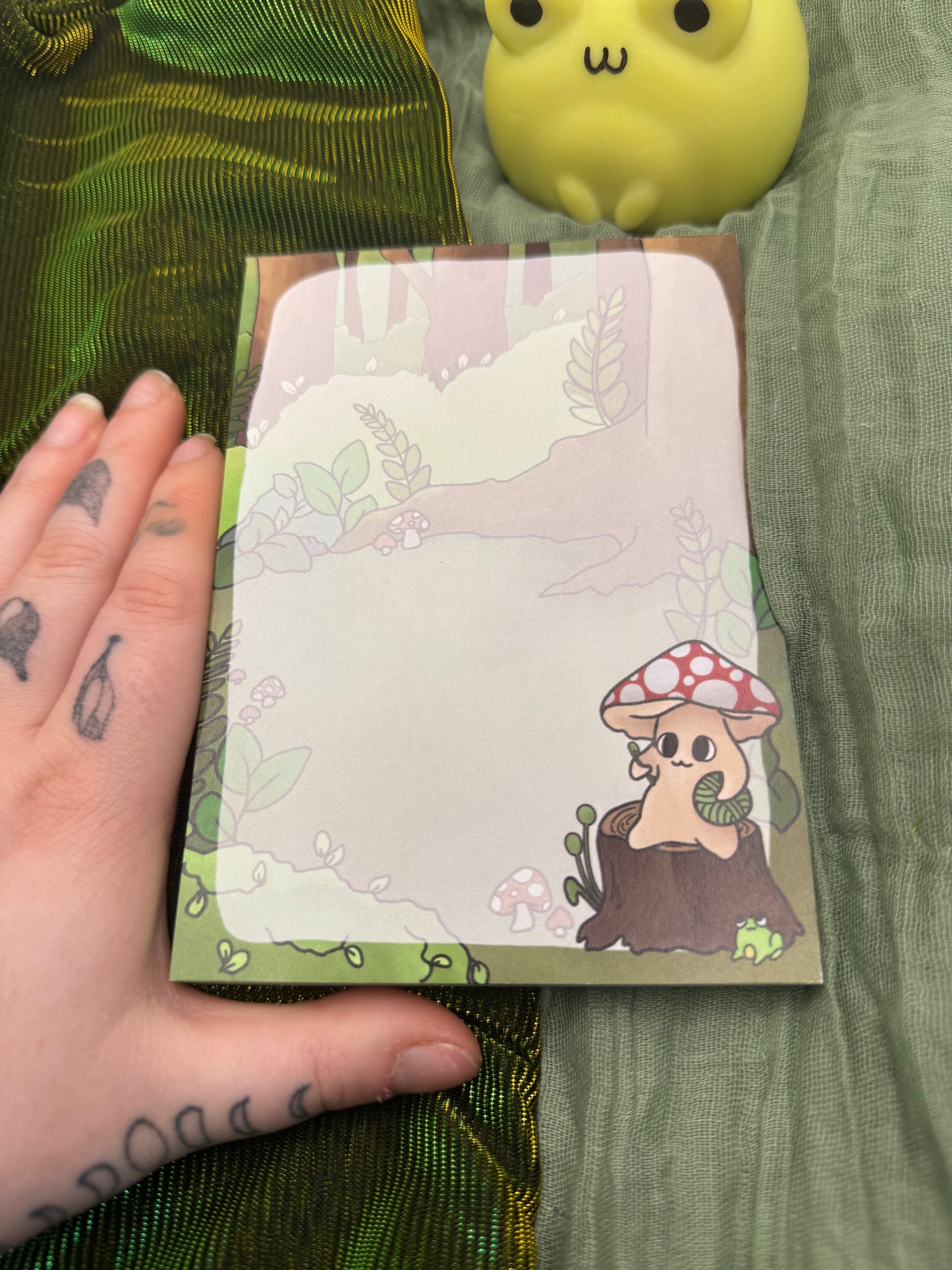 Mushroom woodland A6 notepad