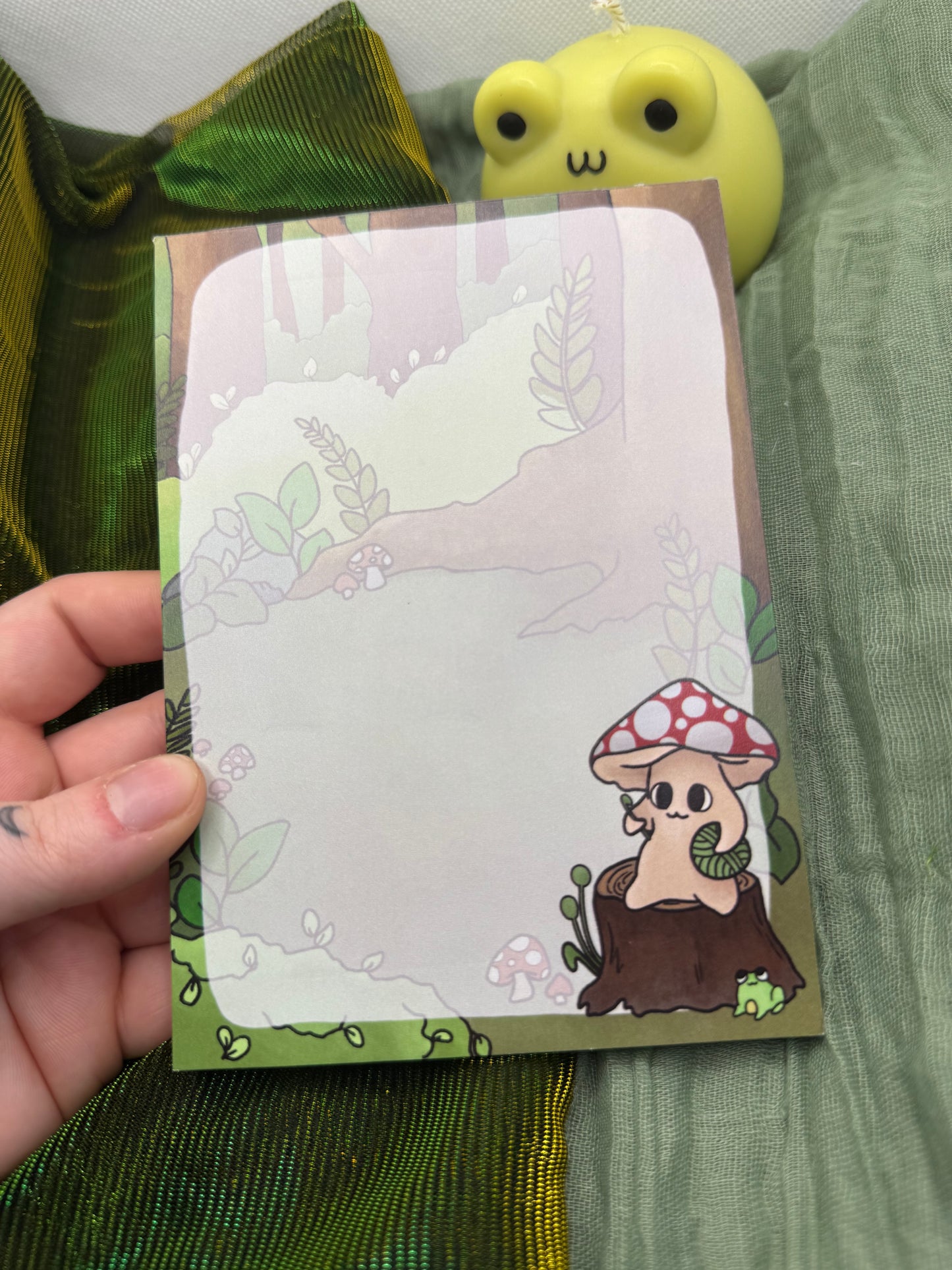 Mushroom woodland A6 notepad