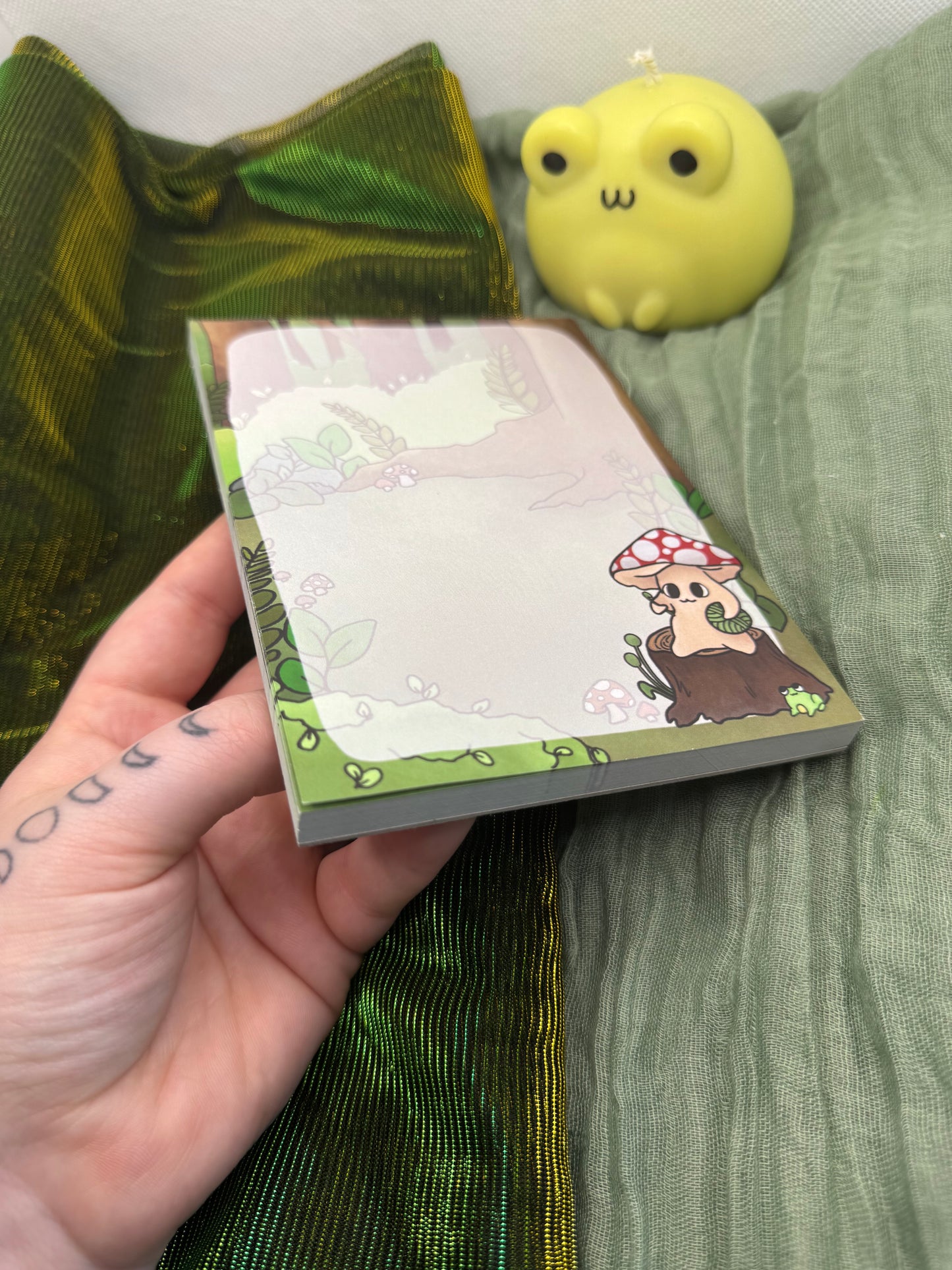 Mushroom woodland A6 notepad