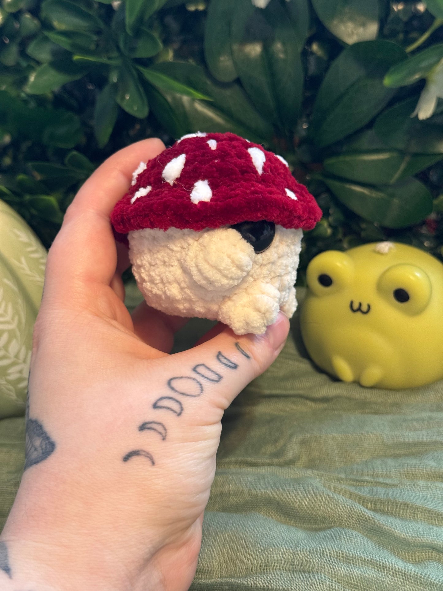 Mushroom plushie made to order crochet