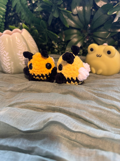 Small bee plushie made to order crochet