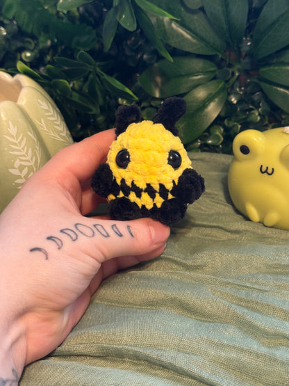 Small bee plushie made to order crochet