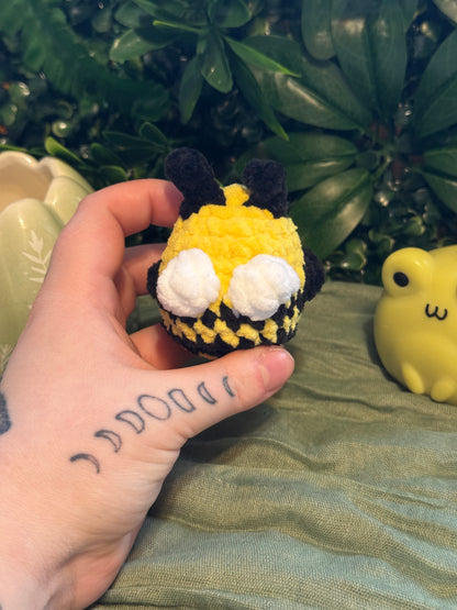 Small bee plushie made to order crochet