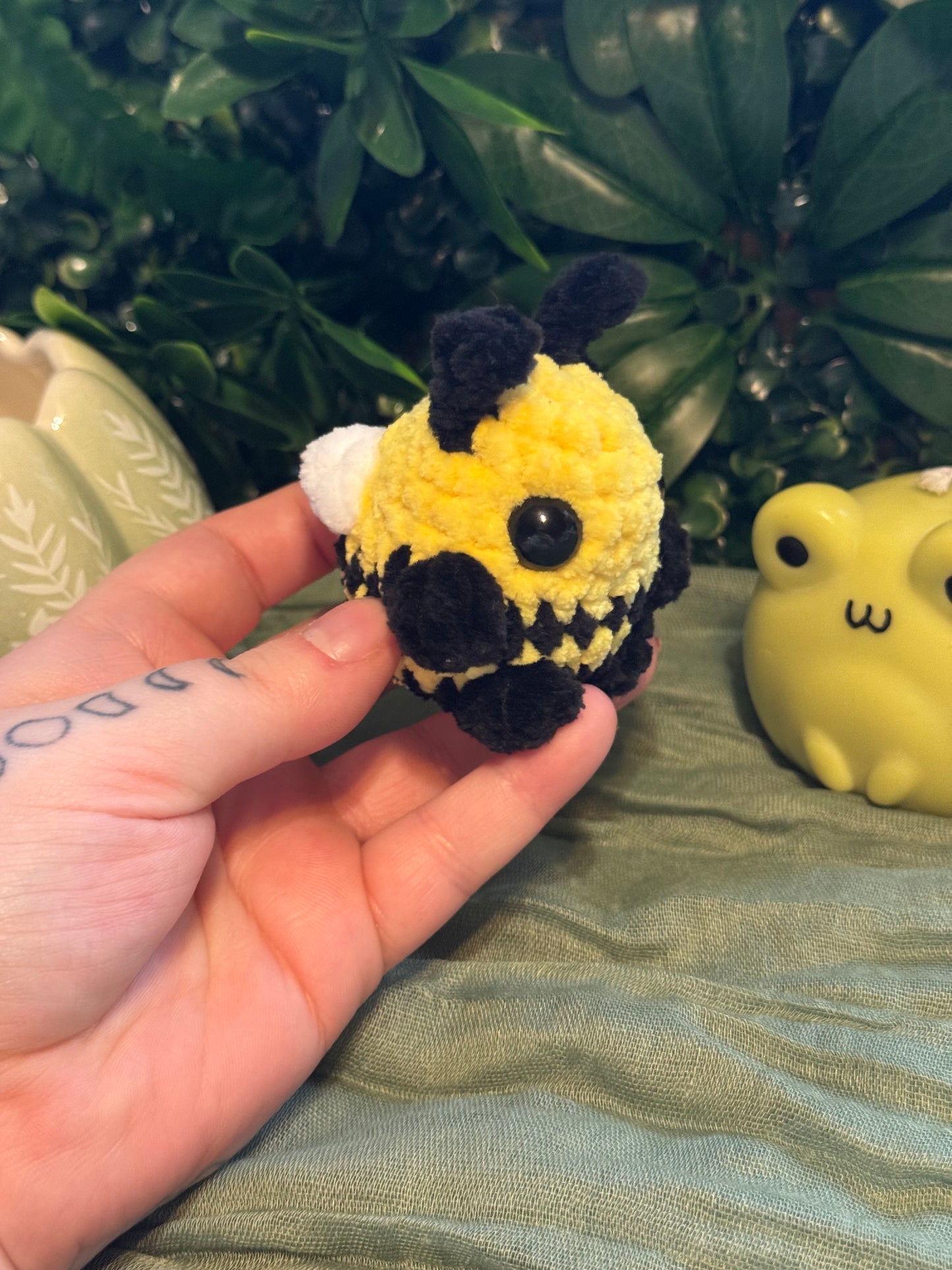 Small bee plushie made to order crochet