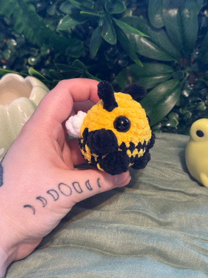 Small bee plushie made to order crochet