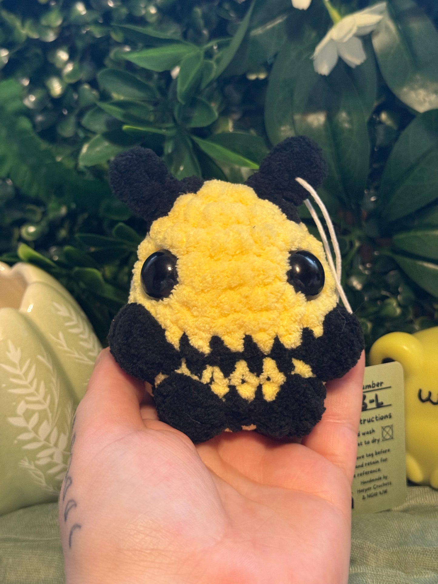 Large bee plushie made to order crochet