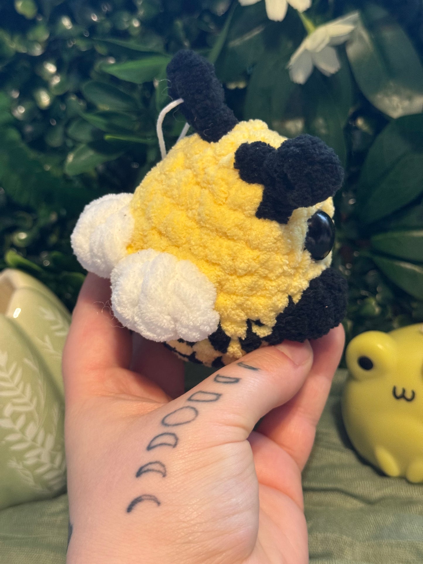 Large bee plushie made to order crochet