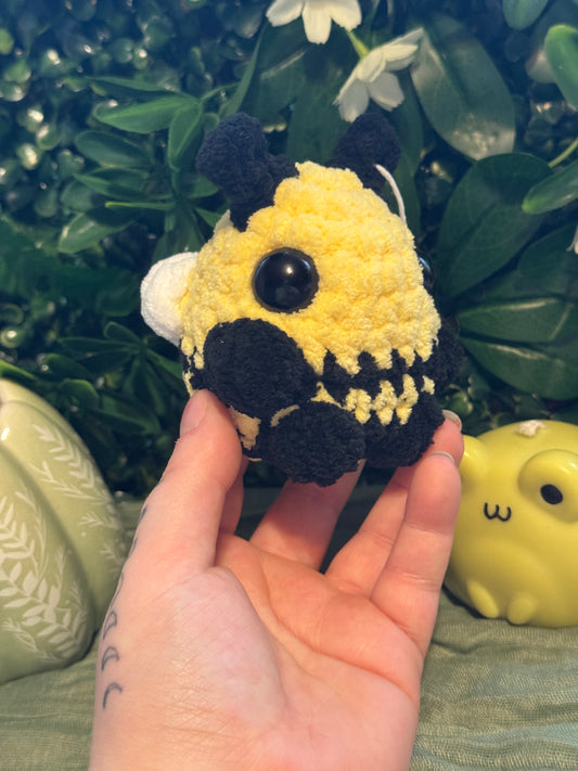 Large bee plushie made to order crochet
