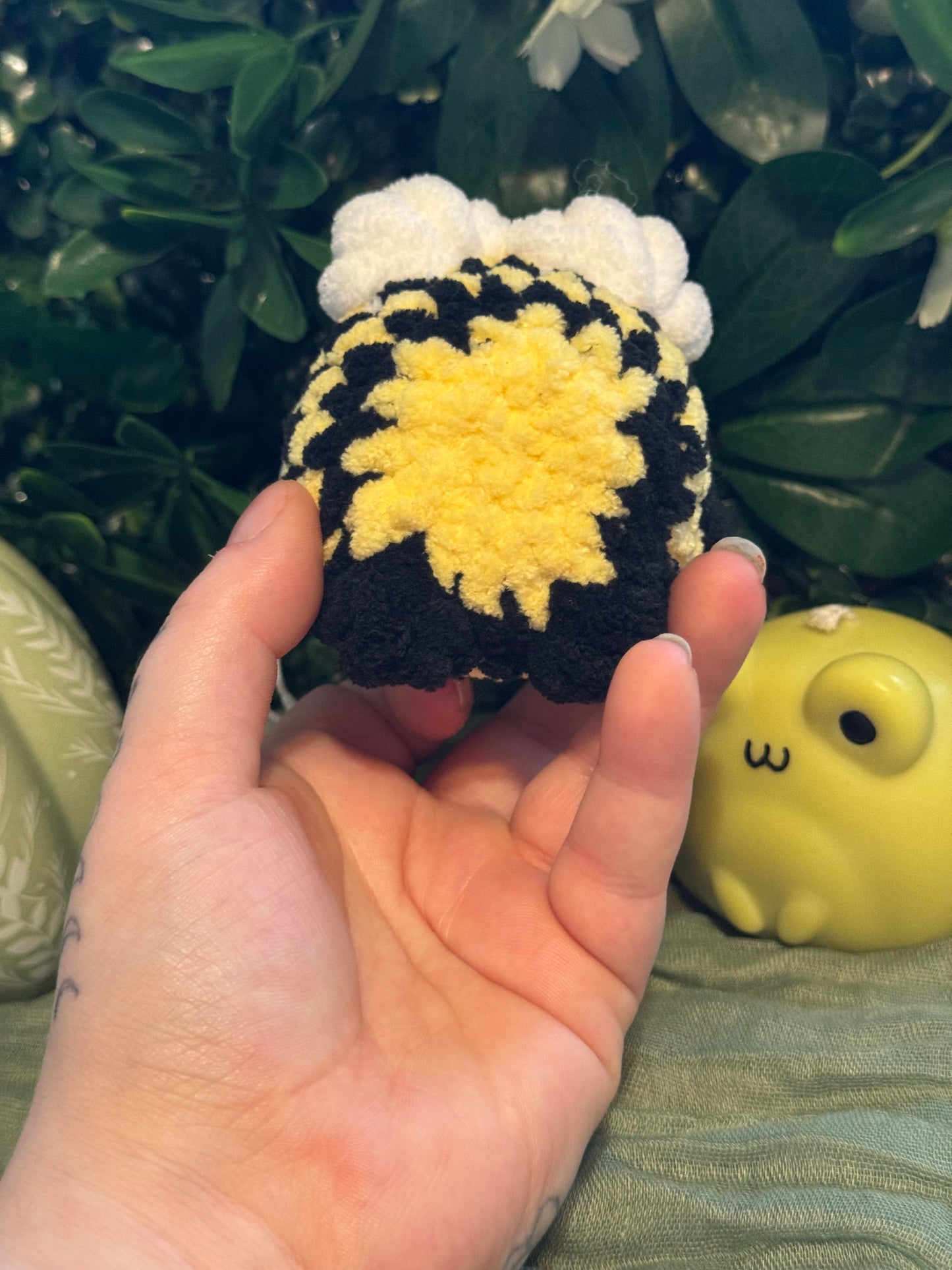Large bee plushie made to order crochet