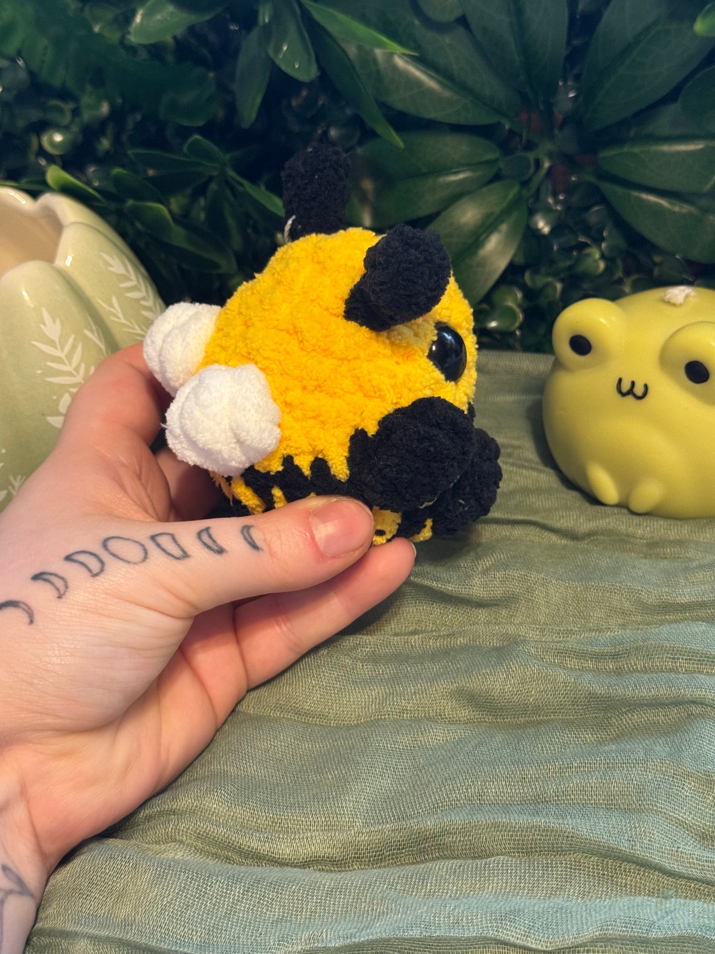 Large bee plushie made to order crochet