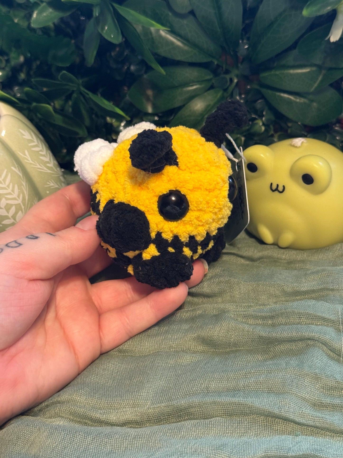 Large bee plushie made to order crochet