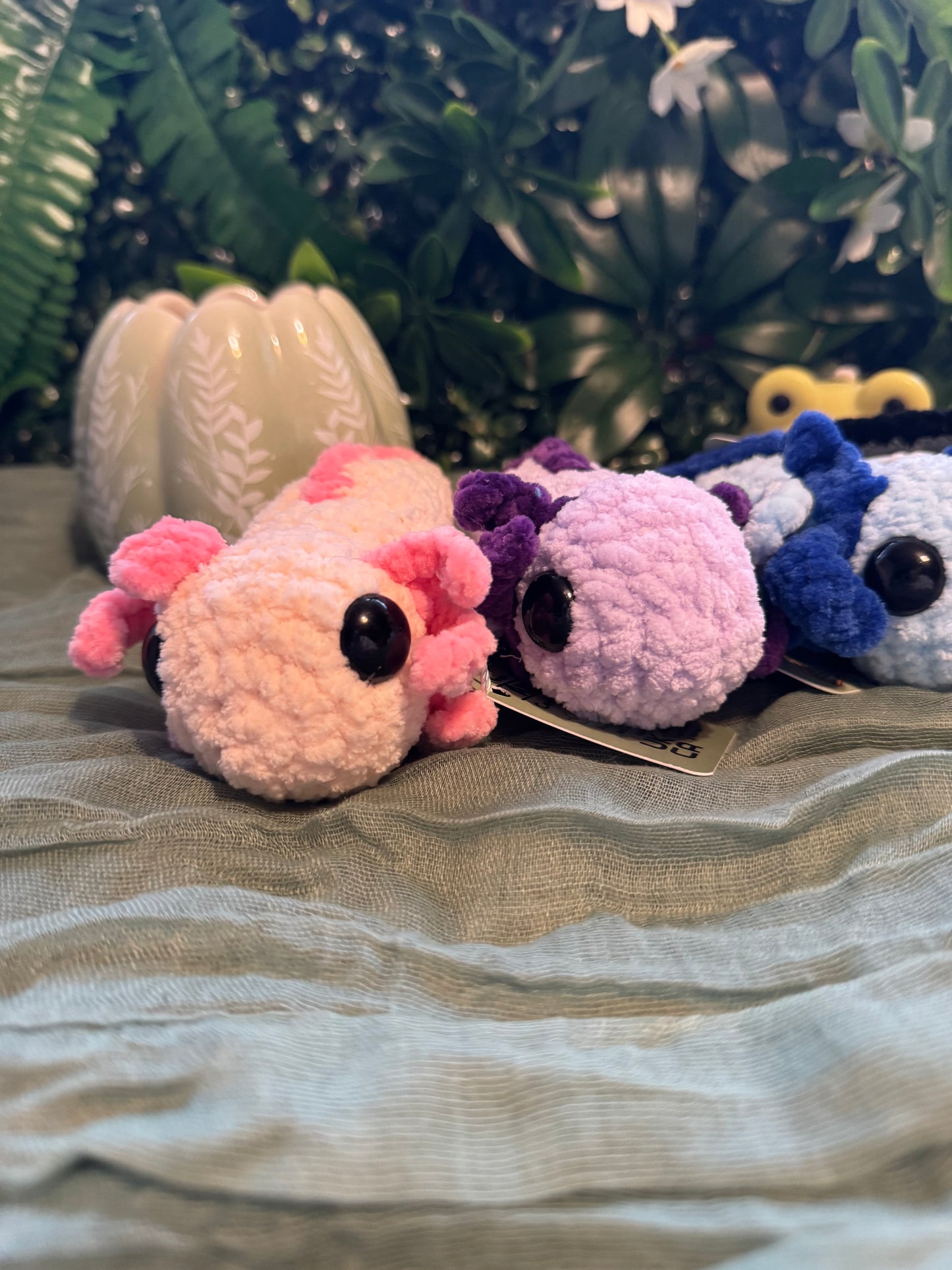 Axolotl plushie made to order crochet