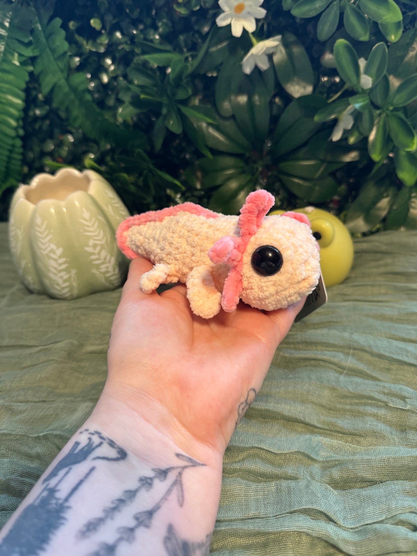 Axolotl plushie made to order crochet