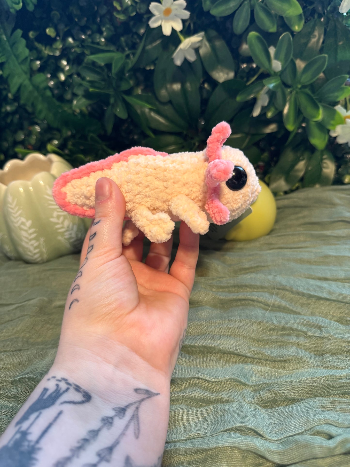 Axolotl plushie made to order crochet