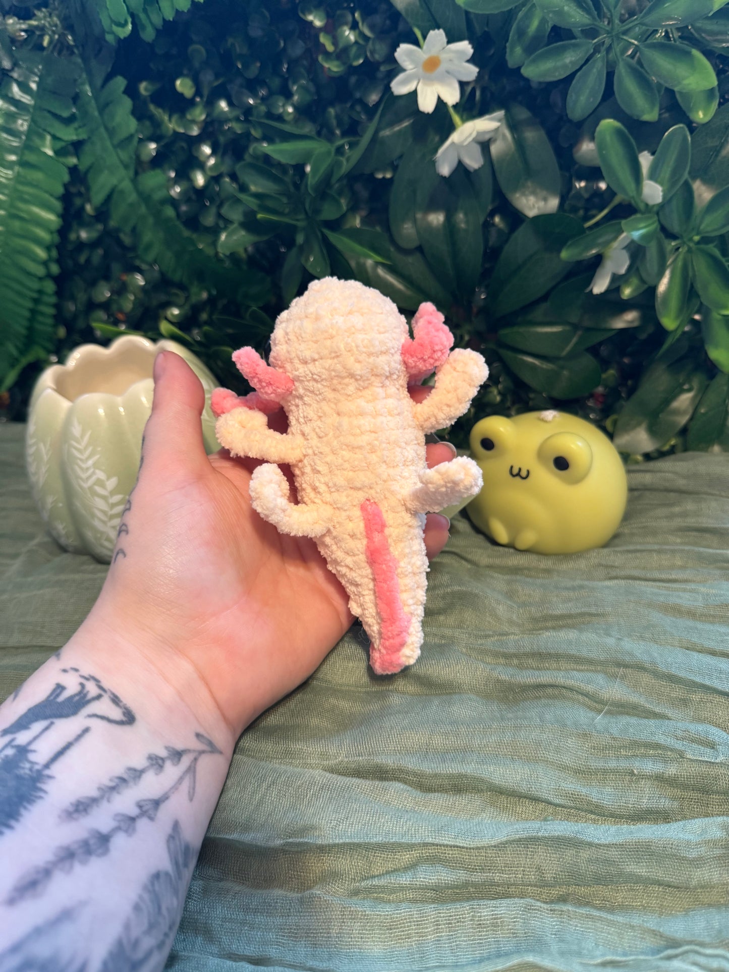 Axolotl plushie made to order crochet