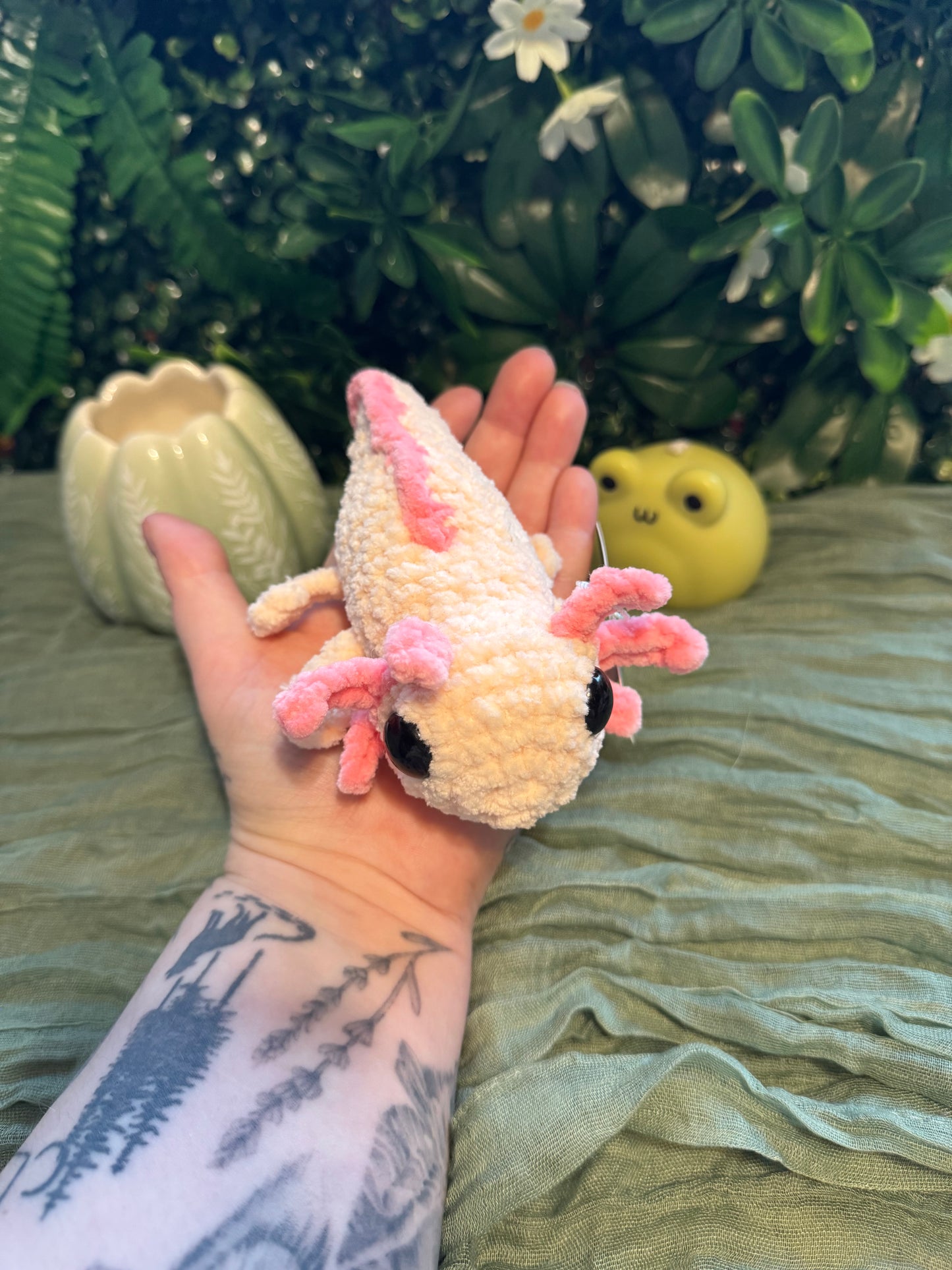 Axolotl plushie made to order crochet