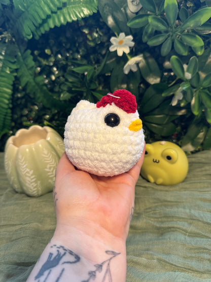Chicken plushie made to order crochet plushies