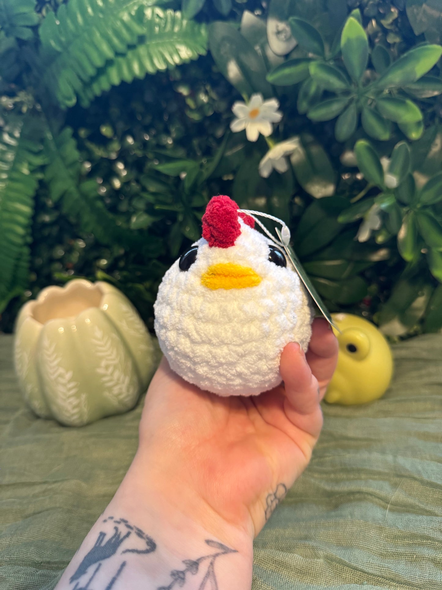 Chicken plushie made to order crochet plushies