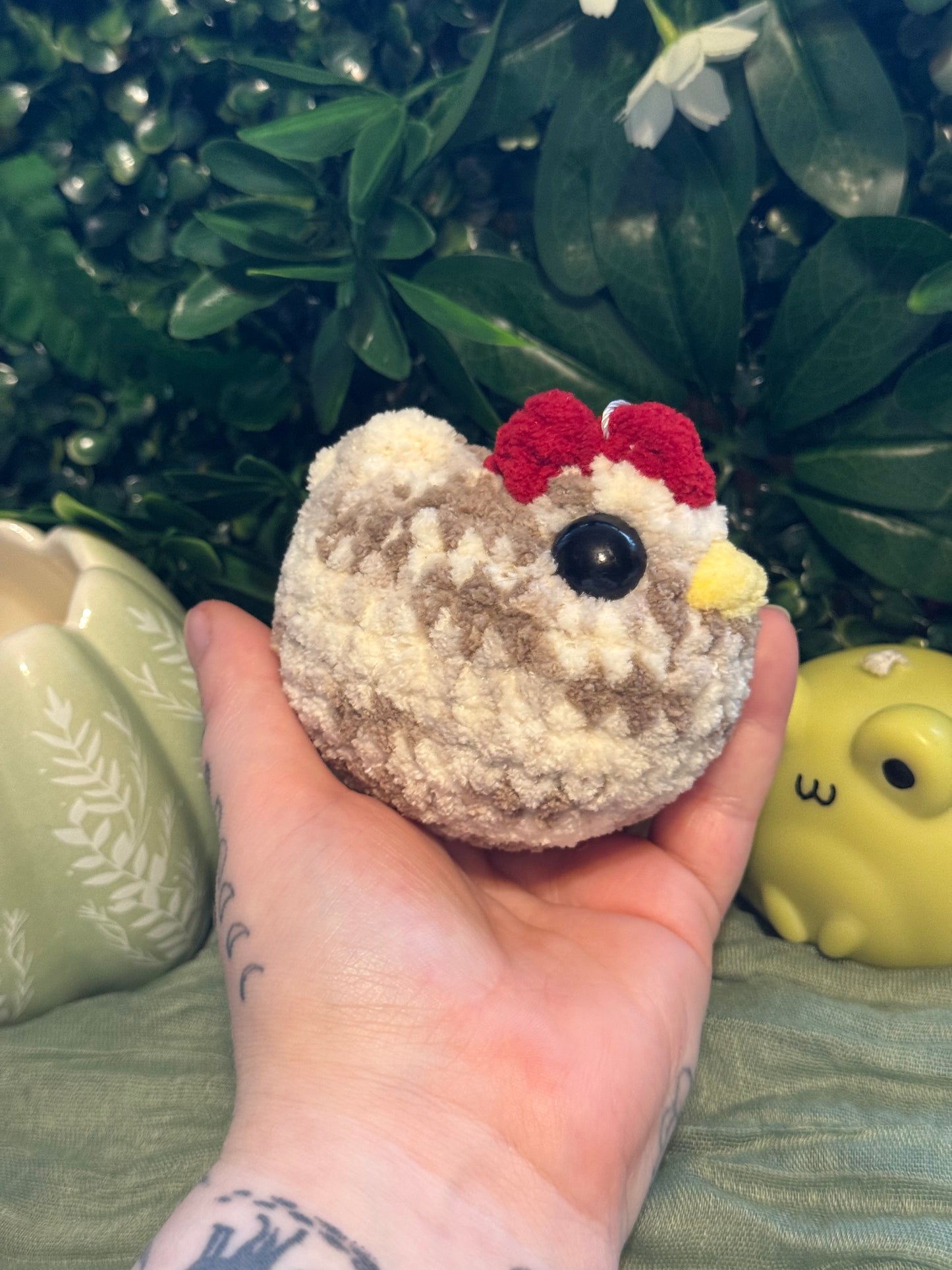 Chicken plushie made to order crochet plushies