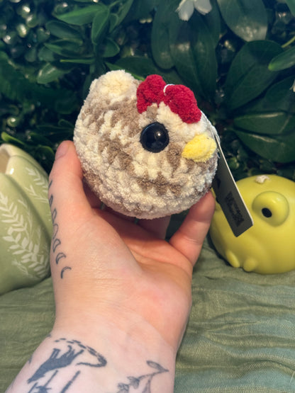 Chicken plushie made to order crochet plushies