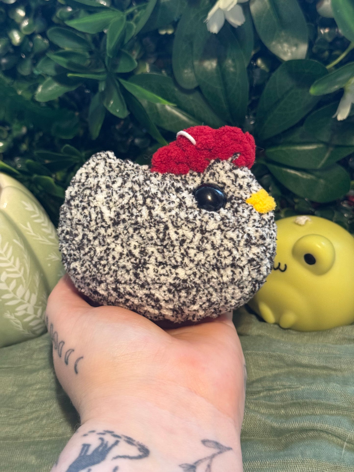 Chicken plushie made to order crochet plushies