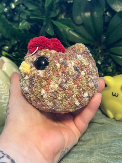Chicken plushie made to order crochet plushies