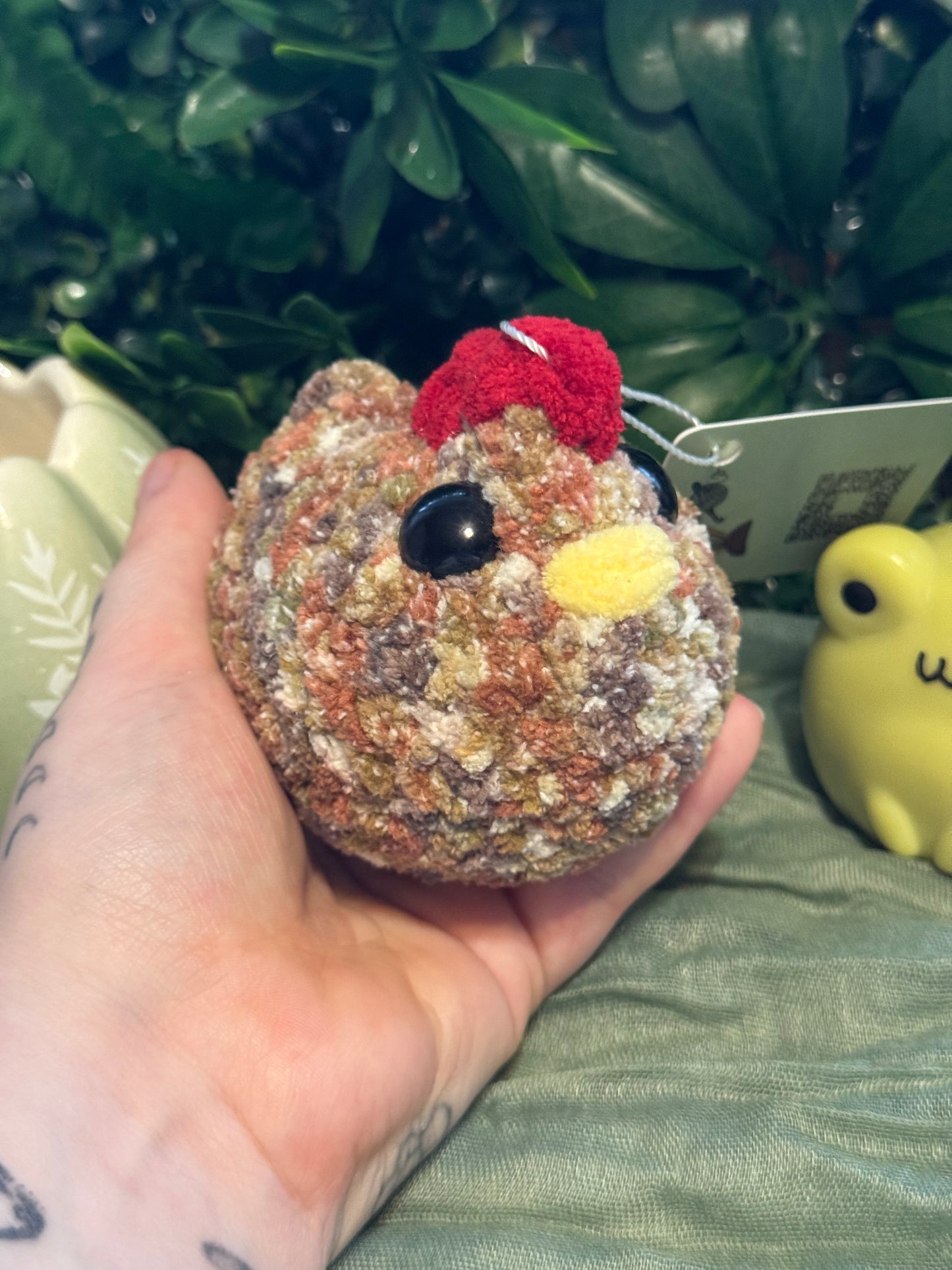 Chicken plushie made to order crochet plushies