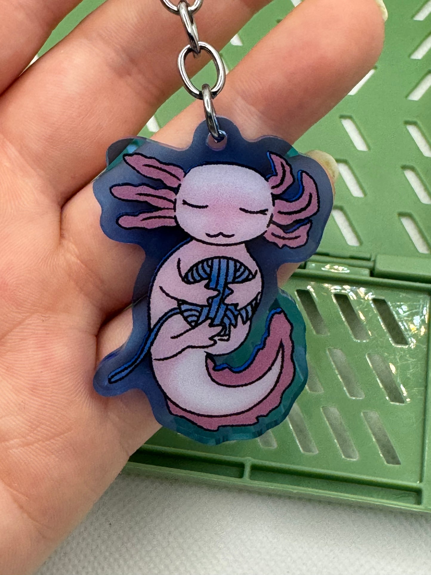 Axolotl keyring