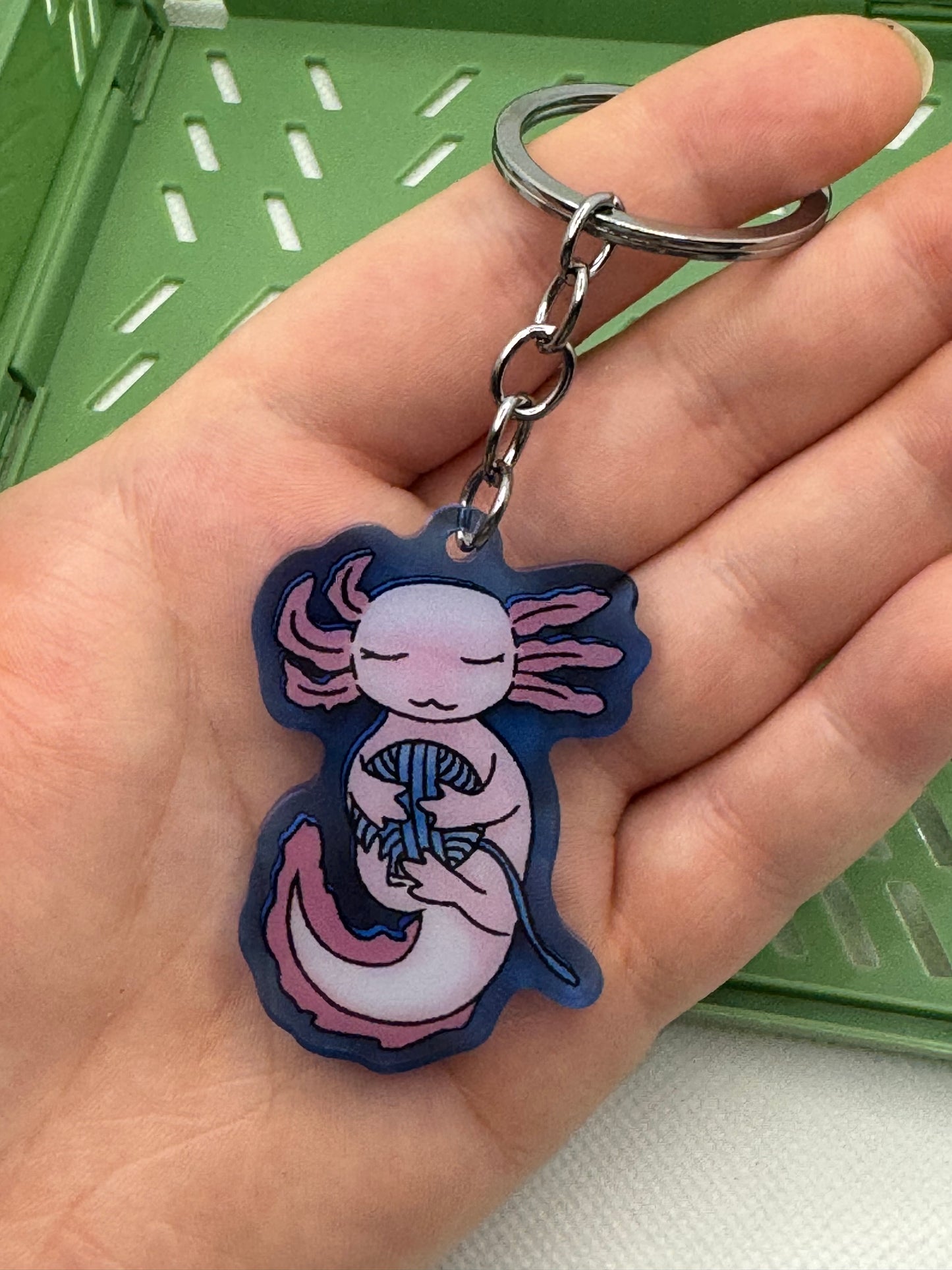 Axolotl keyring