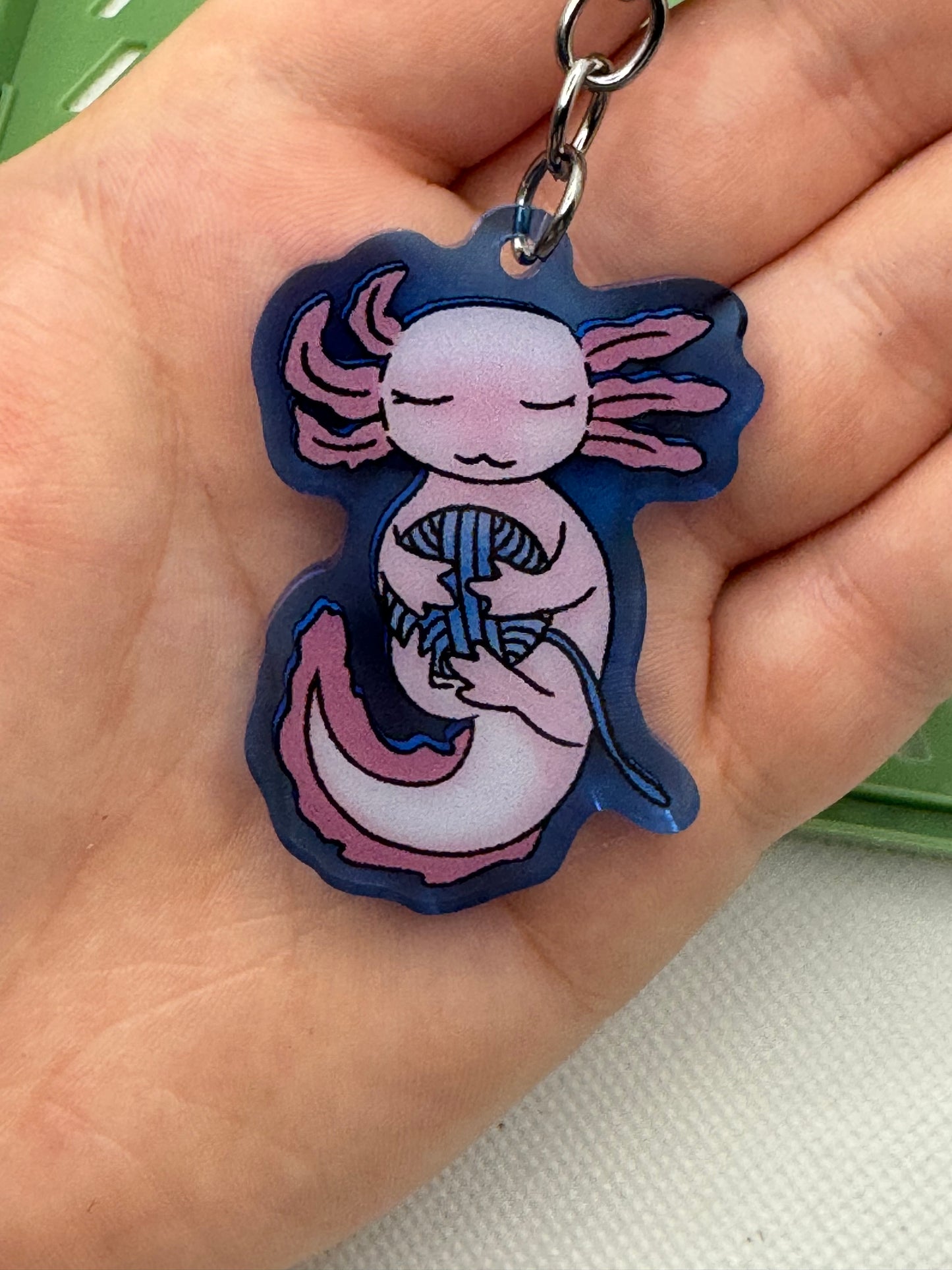 Axolotl keyring