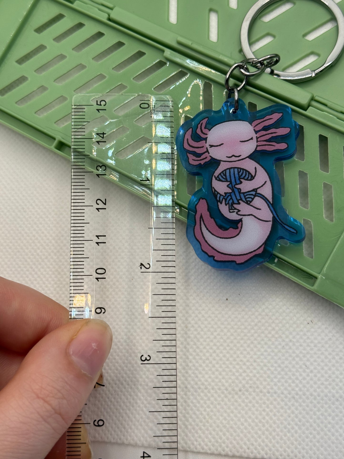 Axolotl keyring