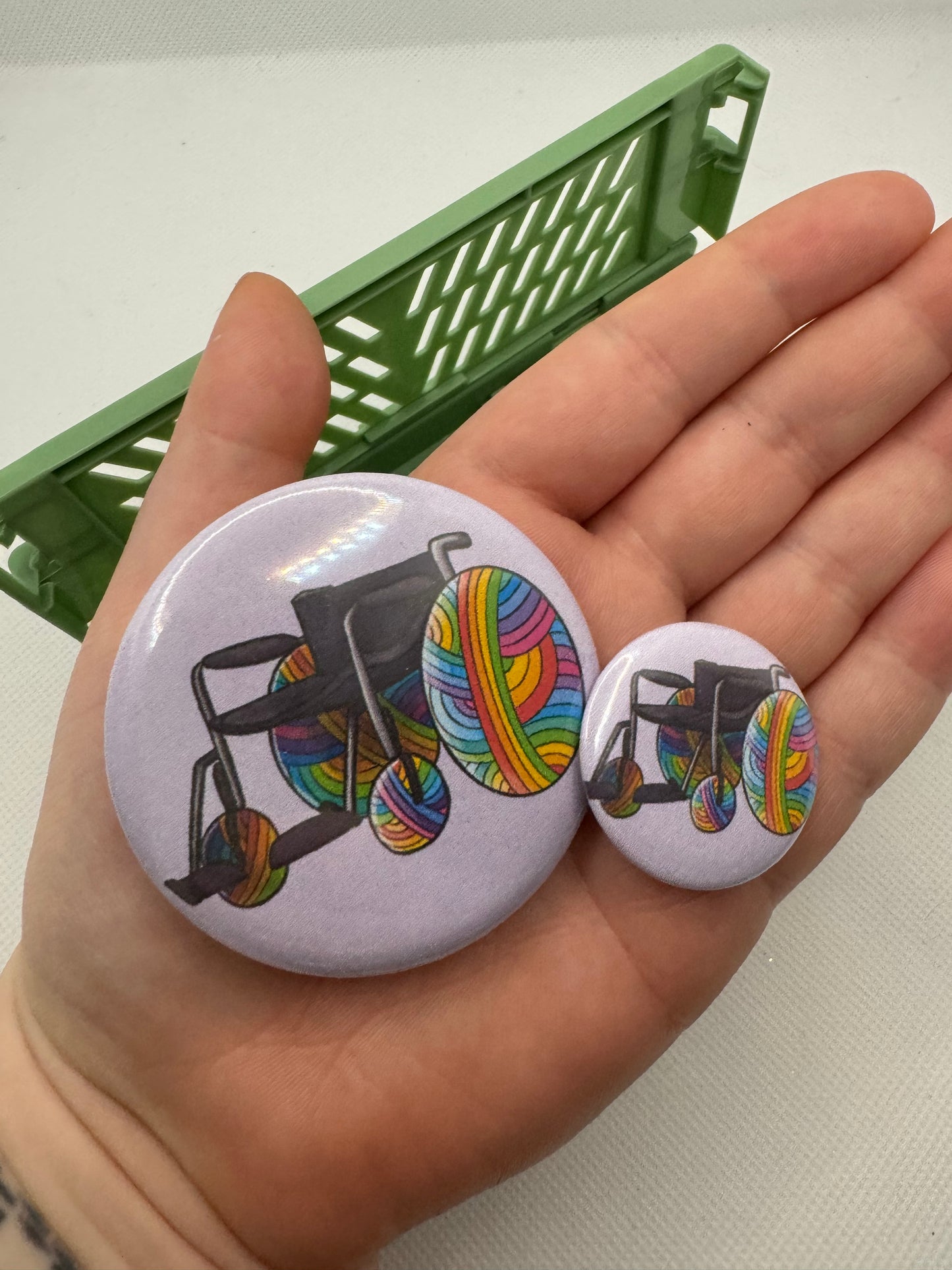 Wheelchair button badge