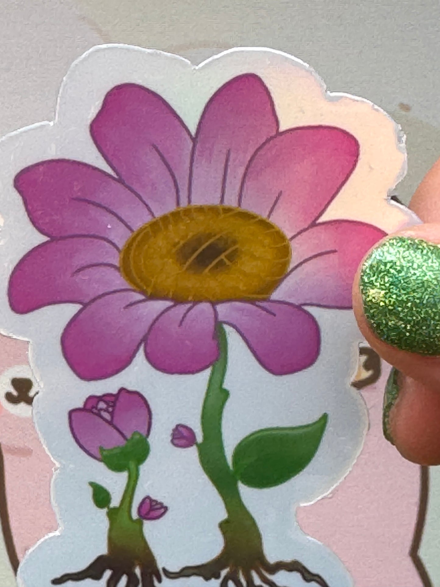 Flower sticker