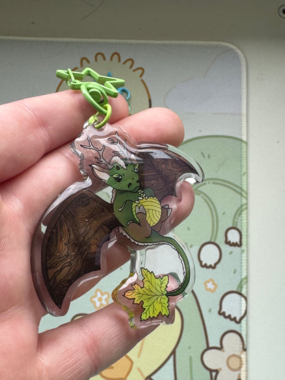 Green woodsy dragon keyring- Set04