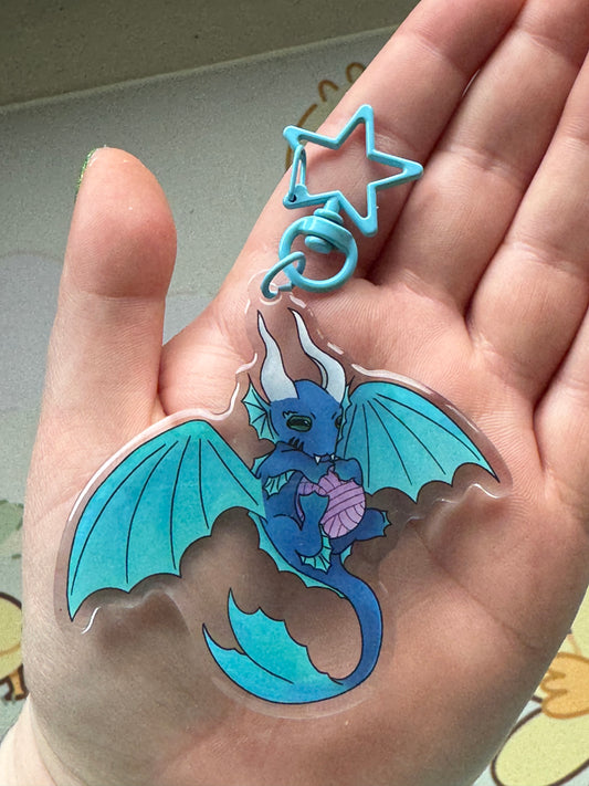 Blue aquatic dragon keyring- Set03