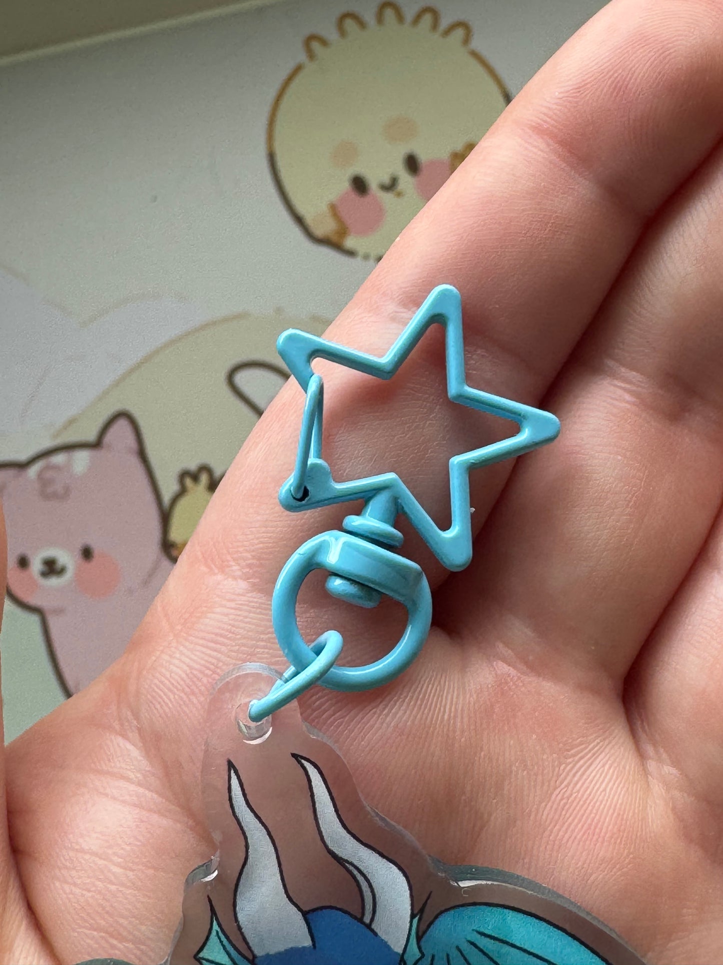 Blue aquatic dragon keyring- Set03