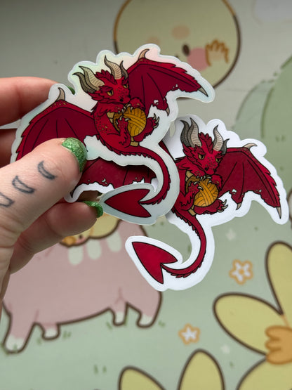 Red dragon sticker