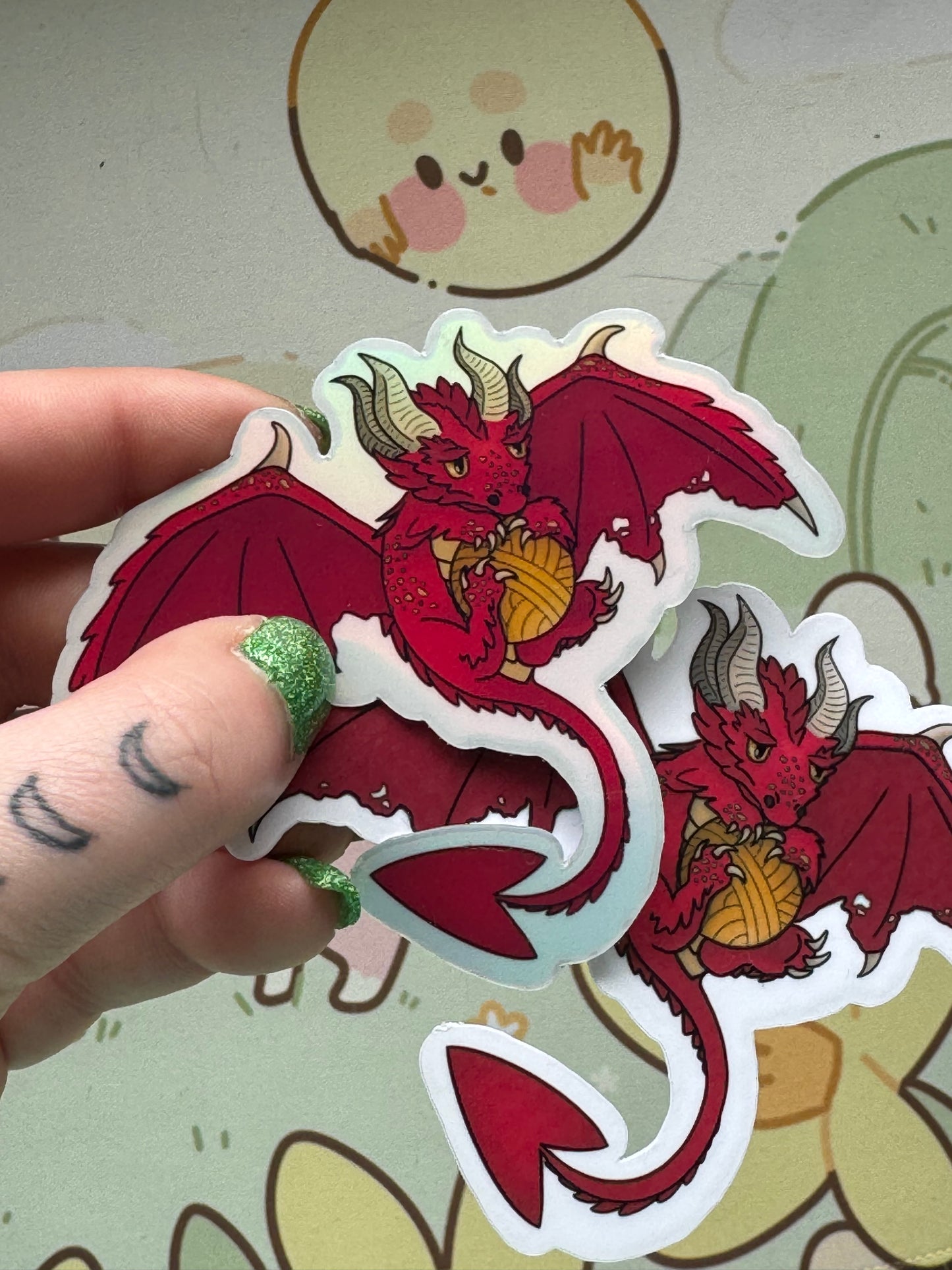 Red dragon sticker