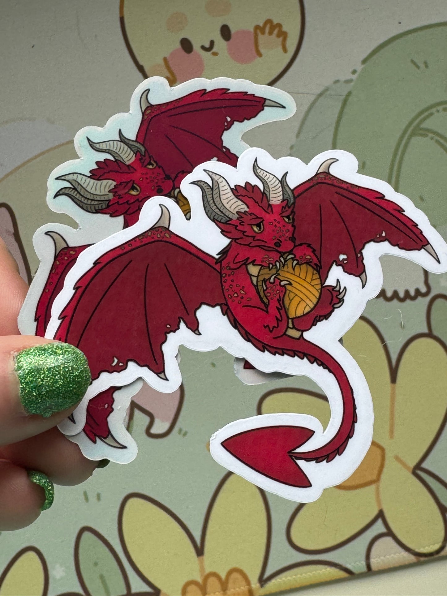 Red dragon sticker