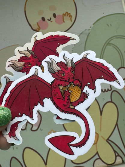 Red dragon sticker