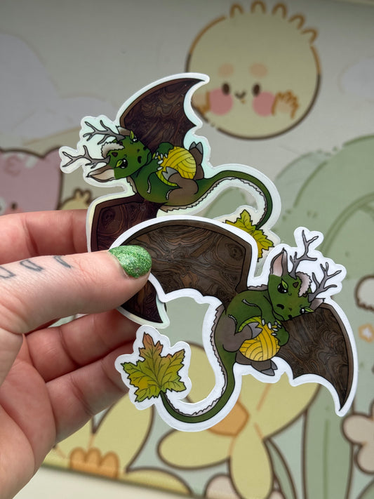 Green dragon sticker