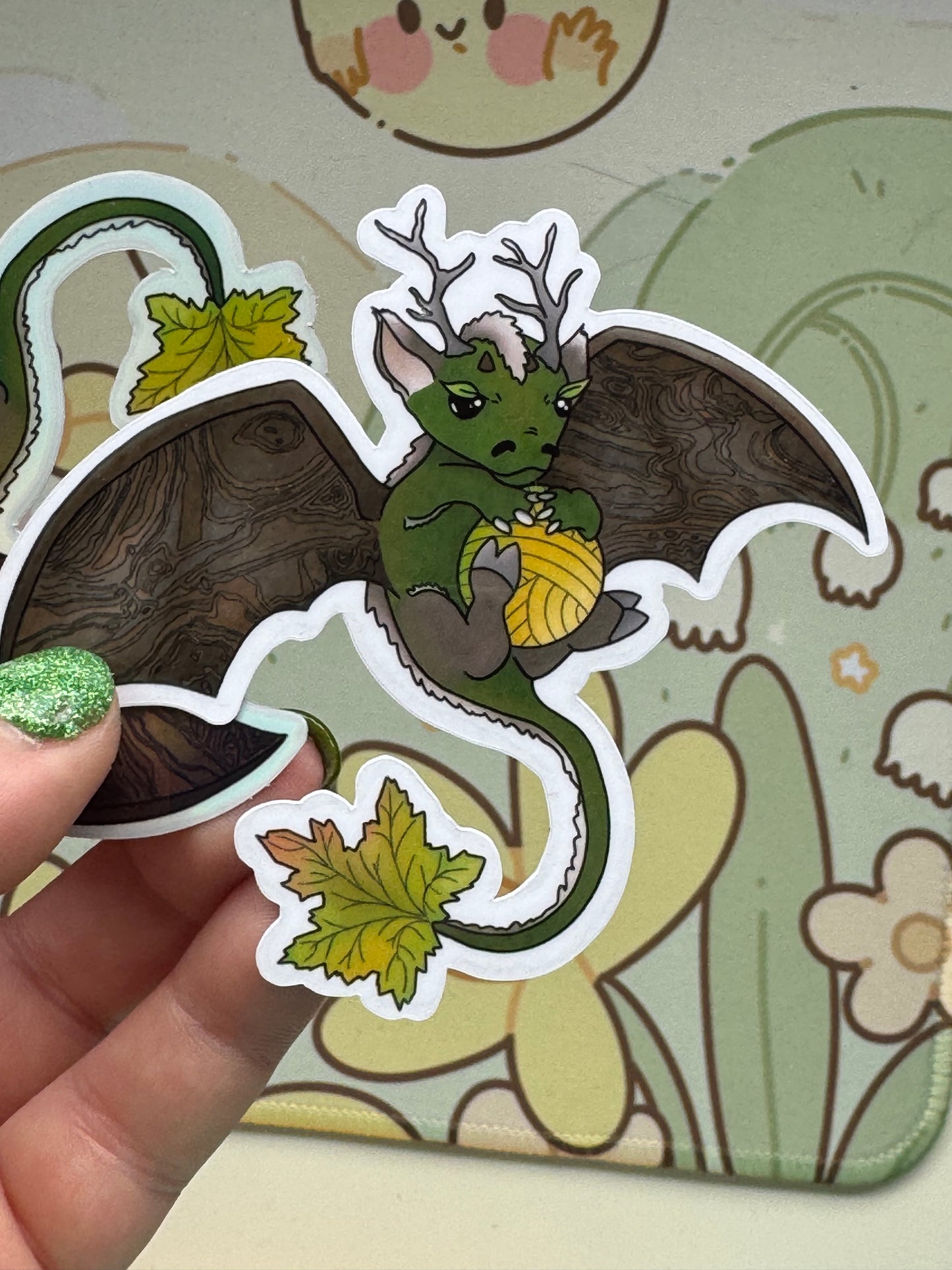 Green dragon sticker