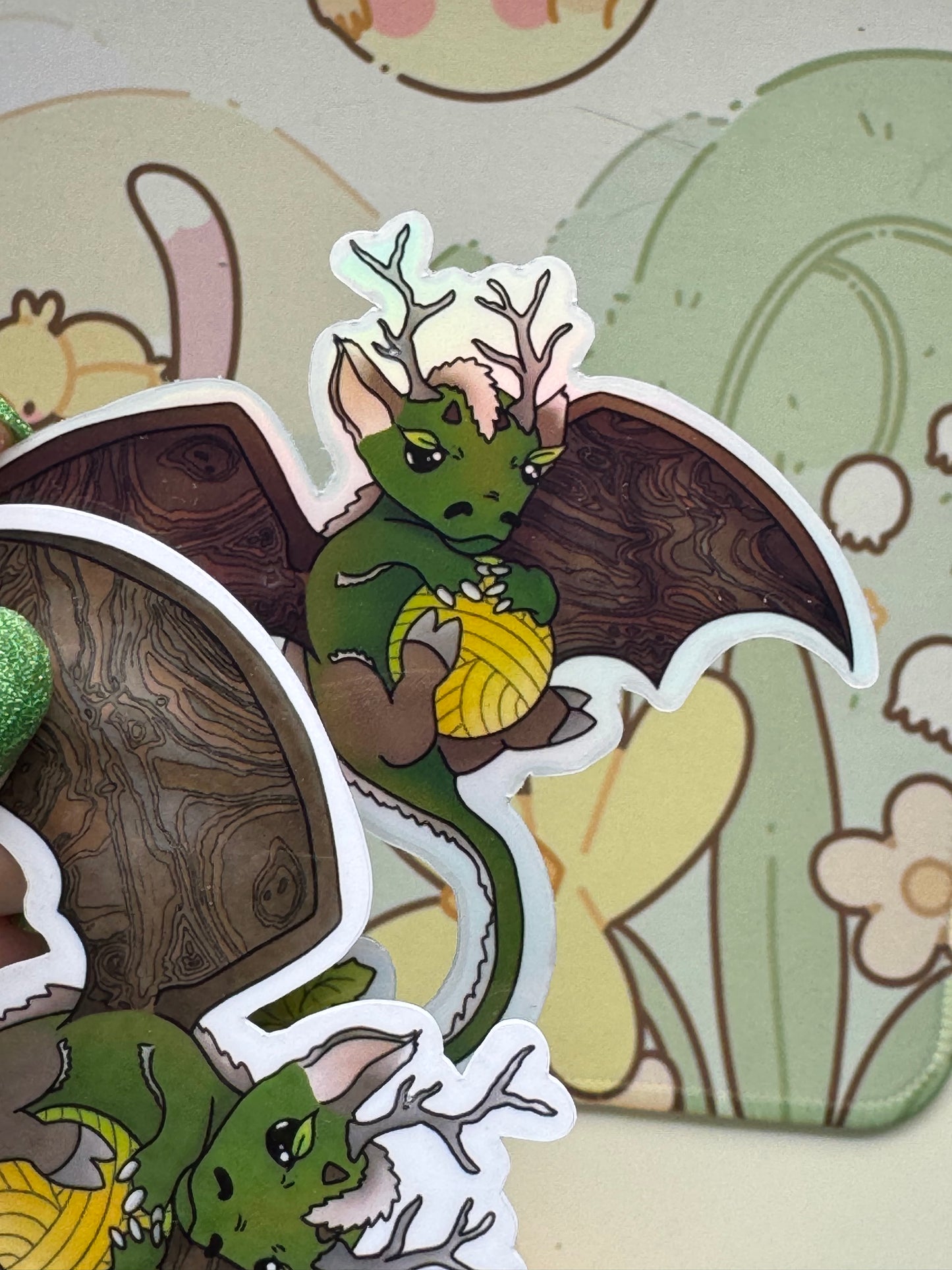 Green dragon sticker