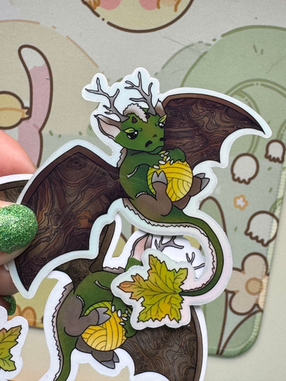Green dragon sticker