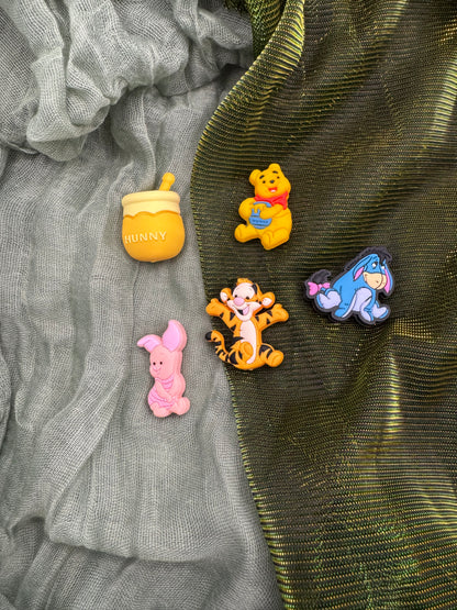 Acre woods bear characters crochet hook SET of 5