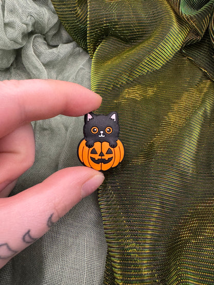 Pumpkin cat crochet hook